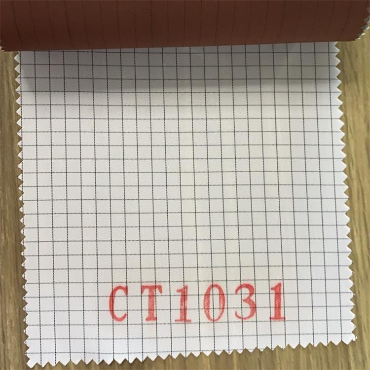 Antistatic grid white fabric